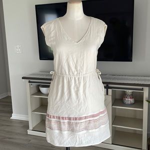 Universal Thread Mini Dress Women's Sz Small V-Neck Short Sleeve Boho Tie Waist